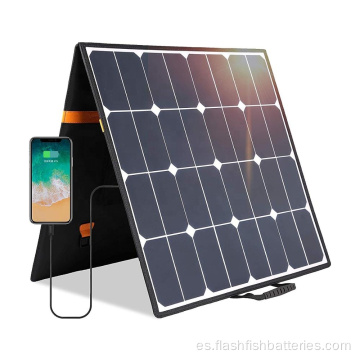 Cargador solar plegable de panel solar portátil de 100W 18 V